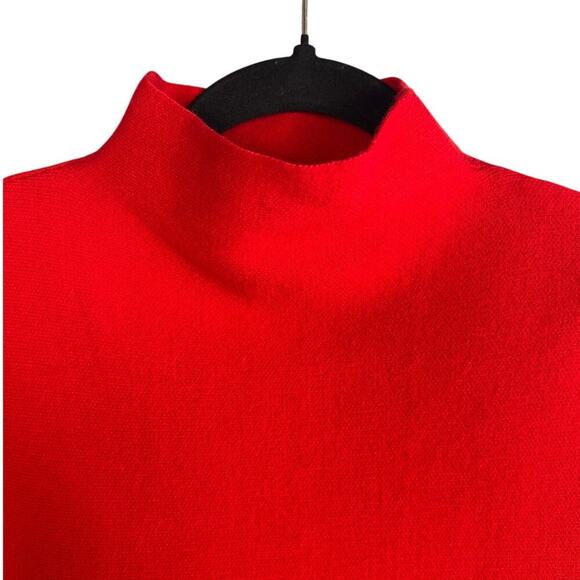 Tahari Red Turtle Neck 3/4 Sleeve Sweater Size M - Picture 5 of 9